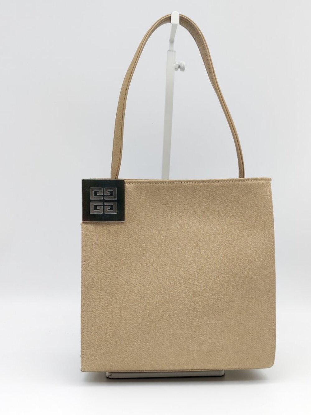 Vintage Givenchy 4G Logo Beige Square Shoulder Bag Handbag
